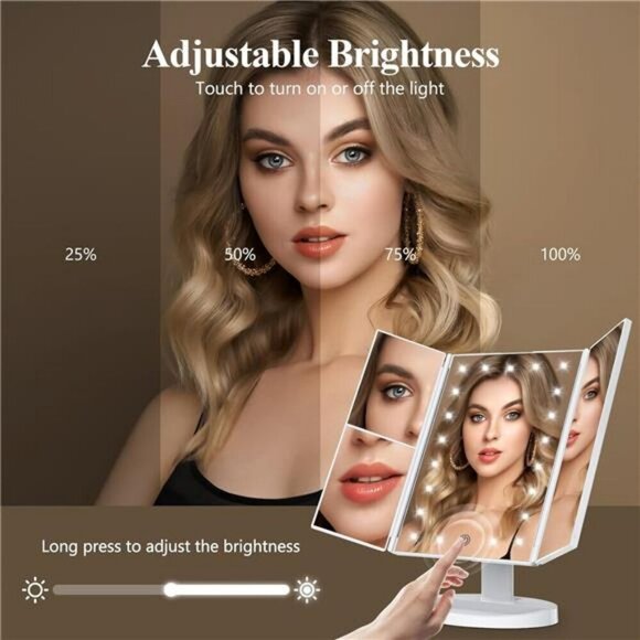 Makeup Vanity Mirror with Lights 2X 3X 10X Magnification Lighted  Touch Control - Picture 3 of 6